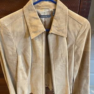 LIZ CLAIBORNE tan Suede sport coat